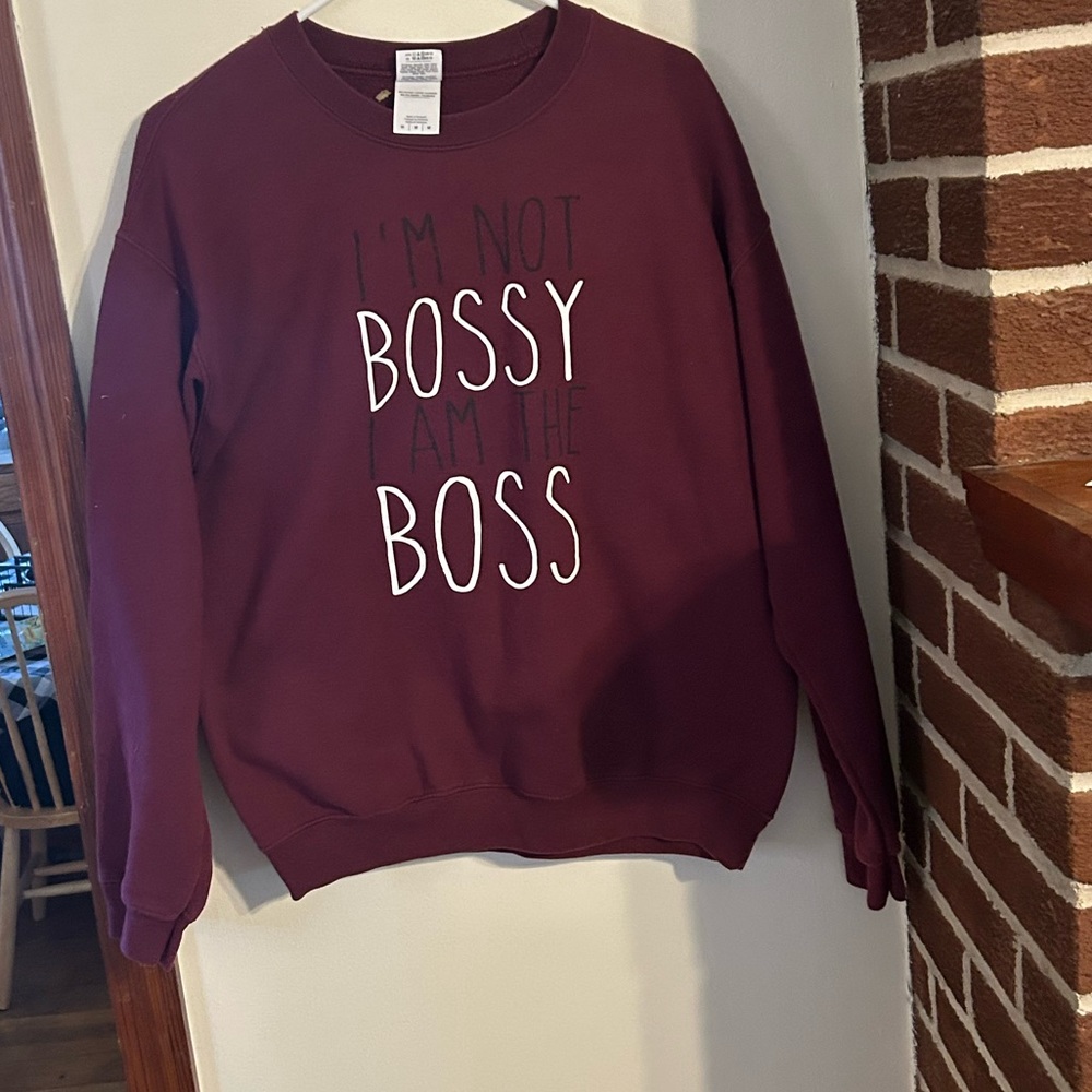 Bossy Boss guilden sweatshirt